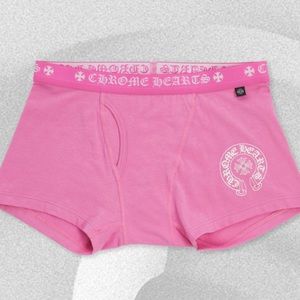 CHROME HEARTS- PINK COTTON BOXER BRIEF ELASTIC WAISTBAND